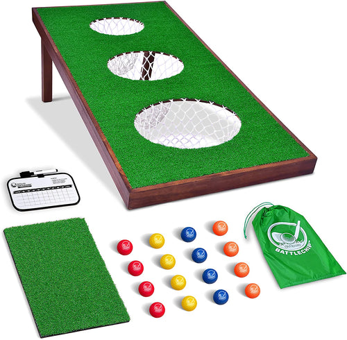 GoSports BattleChip PRO Golf Game | Includes 4' x 2' Target, 16 Foam Balls, Hitting Mat, and Scorecard