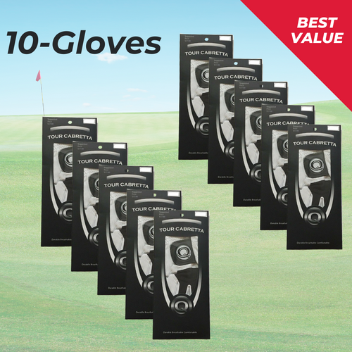 Tour Cabretta Leather Golf Gloves, Mens All Sizes within 10 Pack